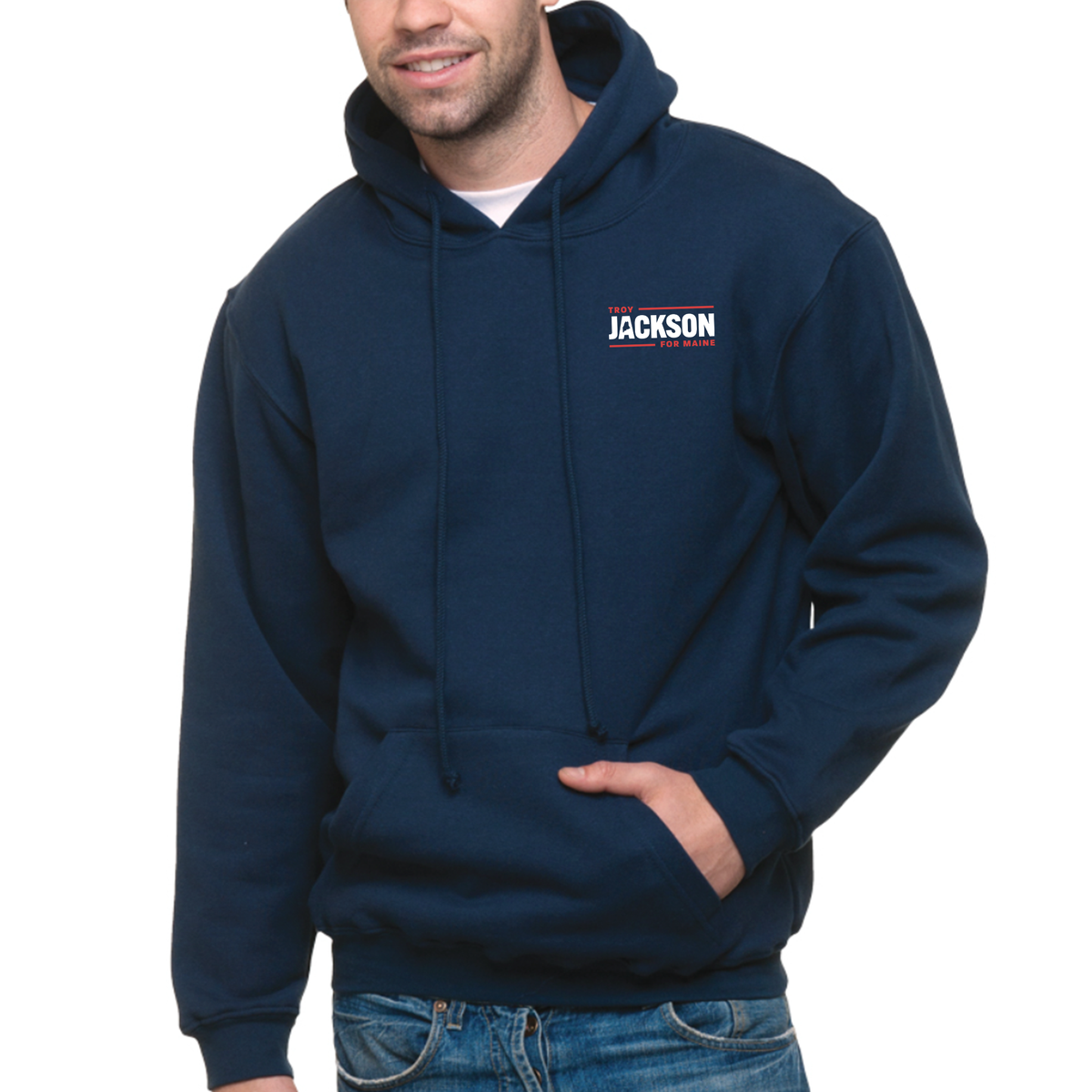 Troy Jackson for Maine Navy Pullover Hoodie